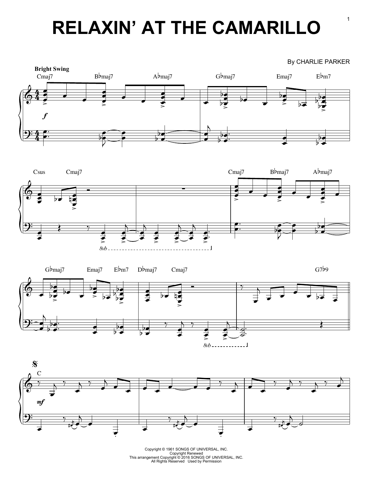 Produktbild zu: Relaxin' At The Camarillo (arr. Brent Edstrom)