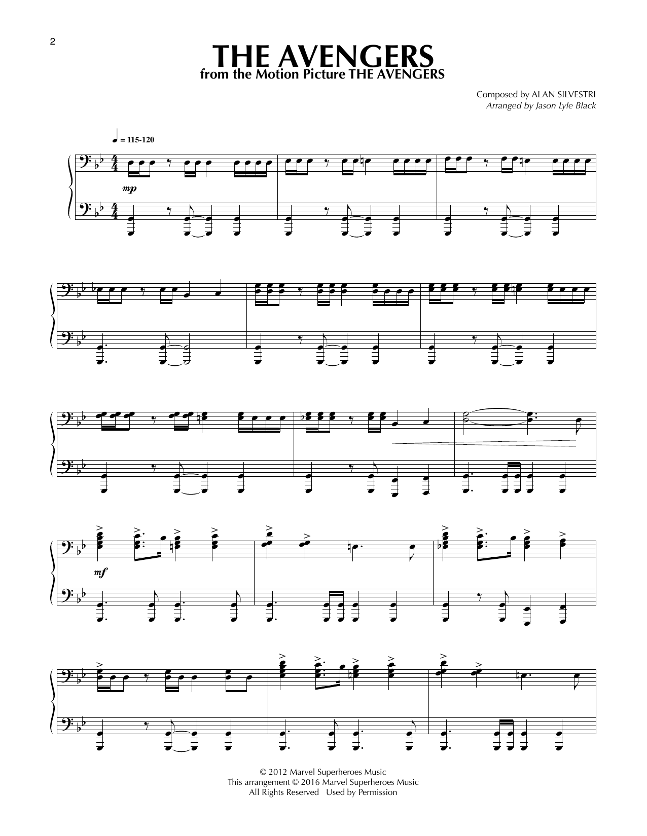 Product gallery: Page 1 of 1 The Avengers (arr. Jason Lyle Black), Alan Silvestri