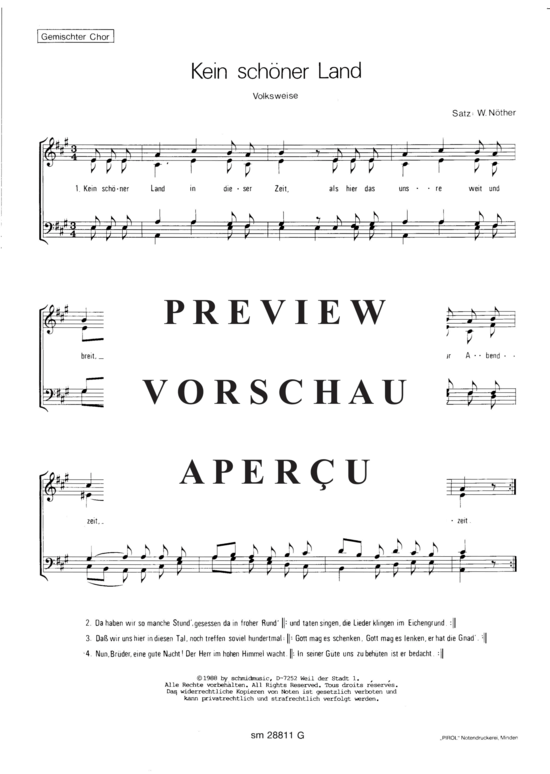 Product picture to: Kein schöner Land Traditional (Satz: Willi Nöther)