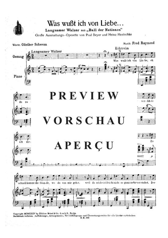 Produktgalerie: Seite 3 von 3 Was wusst ich von Liebe, , Klavier und Gesang
