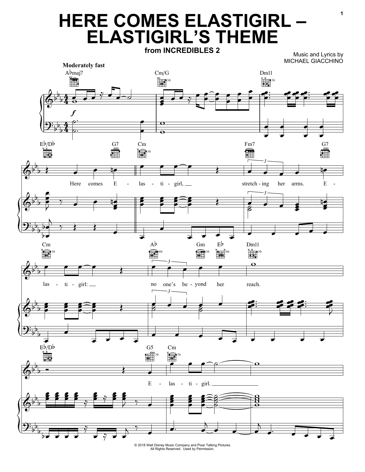 Produktbild zu: Here Comes Elastigirl - Elastigirl's Theme (from Incredibles 2)