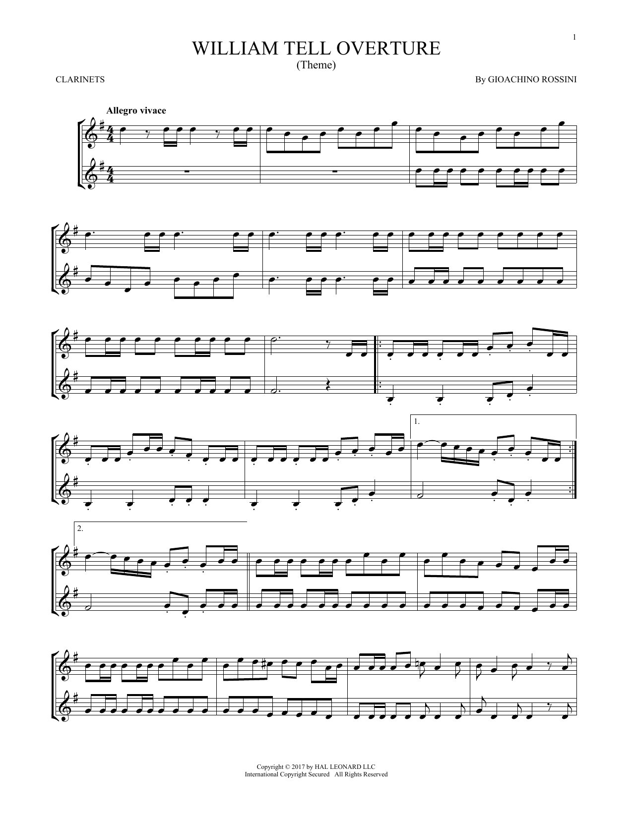 Product gallery: Page 1 of 1 William Tell Overture, G. Rossini