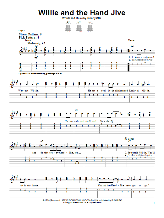 Produktgalerie: Seite 1 von 1 Willie And The Hand Jive, Johnny Otis, Gitarre