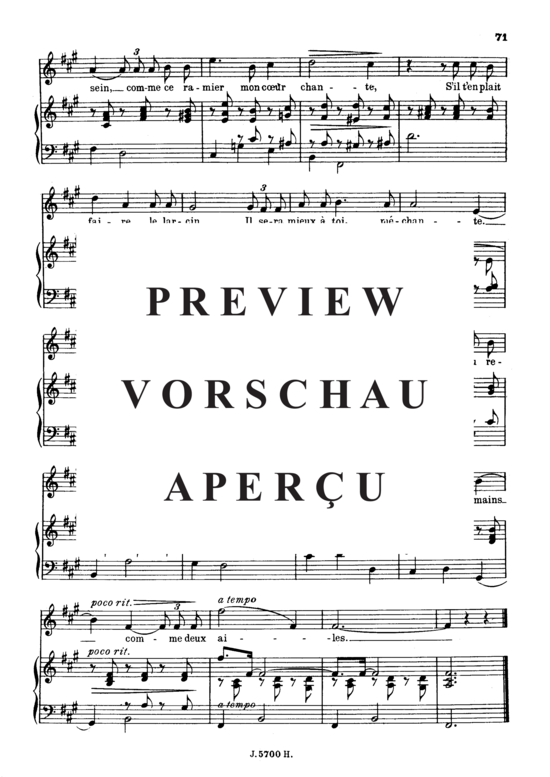 gallery: Le ramier Op.87 No.2 , , (Gesang hoch + Klavier)