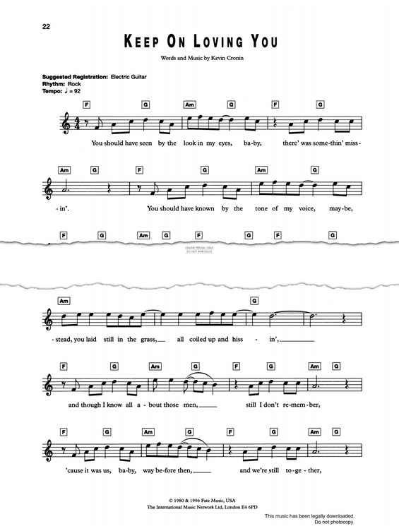 Produktgalerie: Seite 1 von 1 Keep On Loving You, REO Speedwagon, Gesang, Keyboard