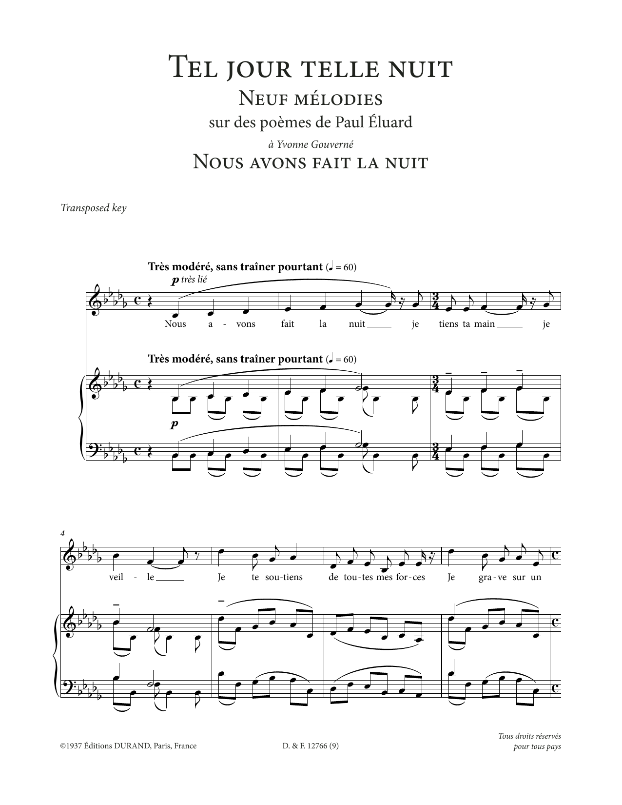 Produktbild zu: Nous avons fait la nuit (Low Voice)