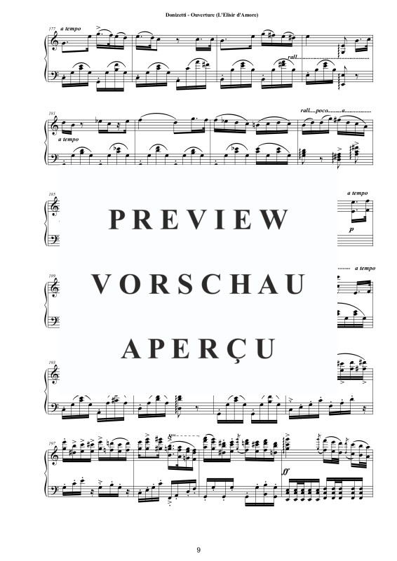 Produktgalerie: Seite 10 von 11 Ouvertüre aus der Liebestrank - Piano Version, , Klavier Solo