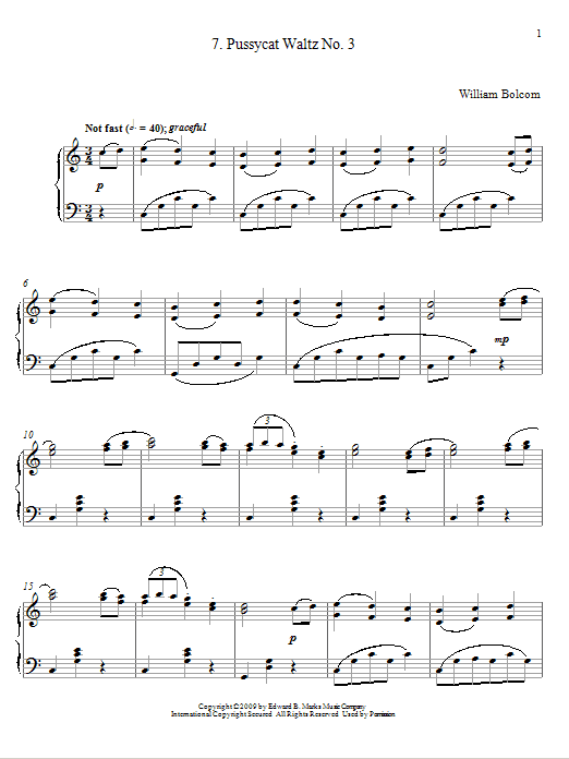 Product gallery: Page 1 of 1 Pussycat Waltz No. 3, William Bolcom