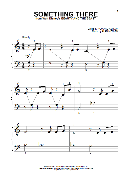 Product gallery: Page 1 of 1 Something There (from Beauty And The Beast), Alan Menken & Howard Ashman