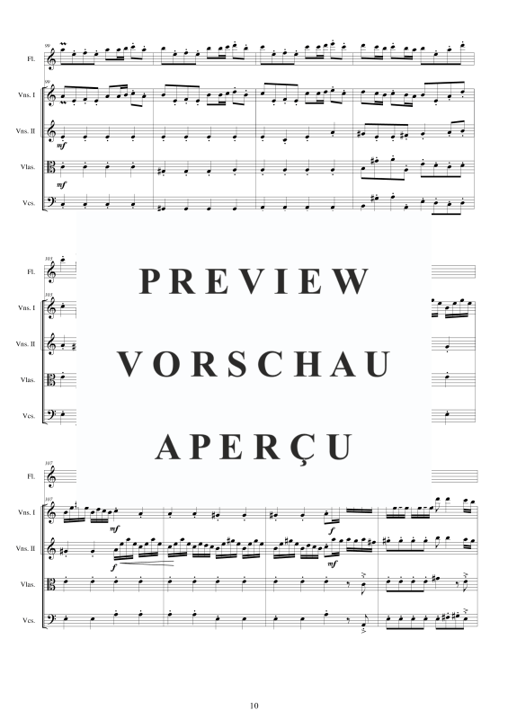 Product gallery: Page 11 of 11 Flöten Konzert in A-Moll, , Flute Solo and String Orchestra