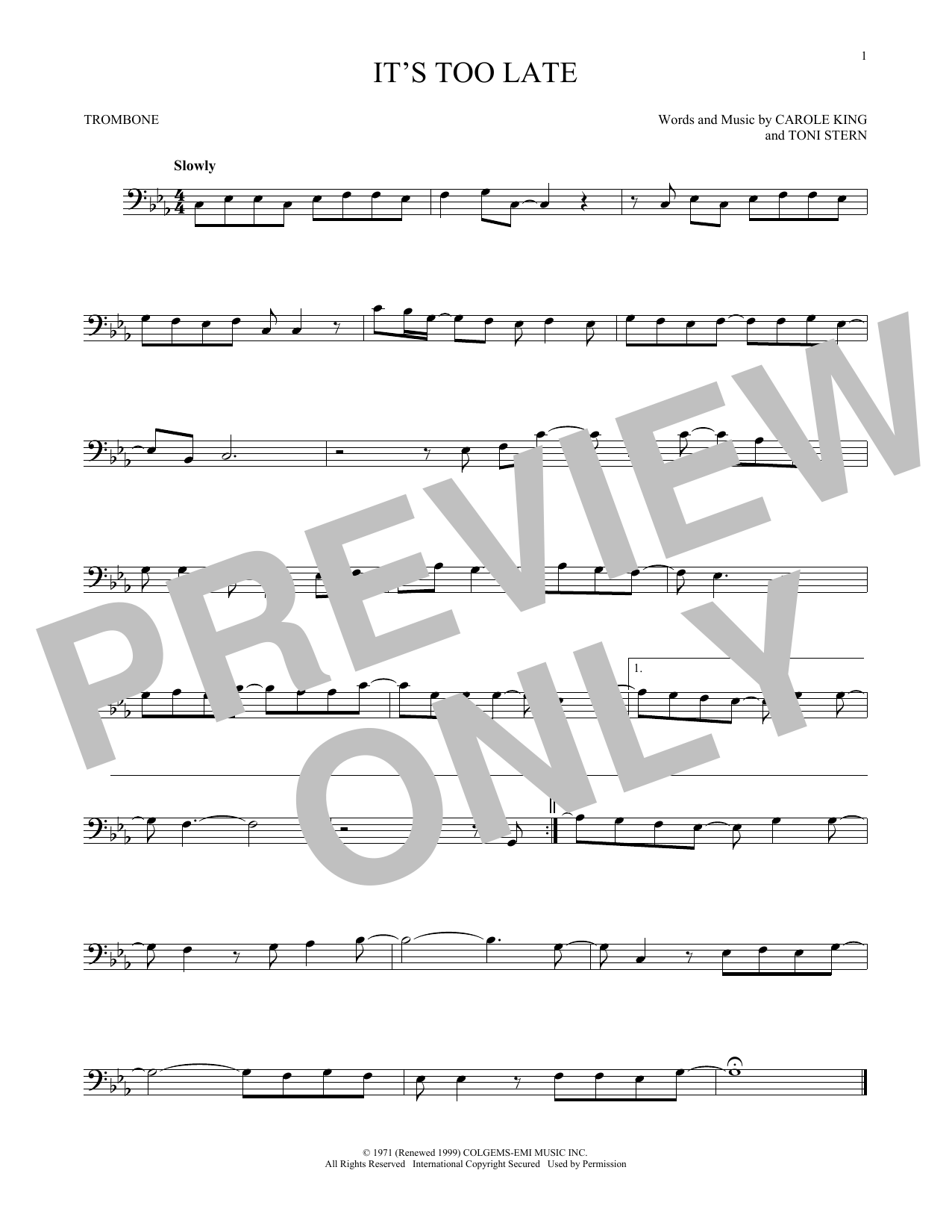 Product gallery: Page 1 of 1 It's Too Late, Carole King