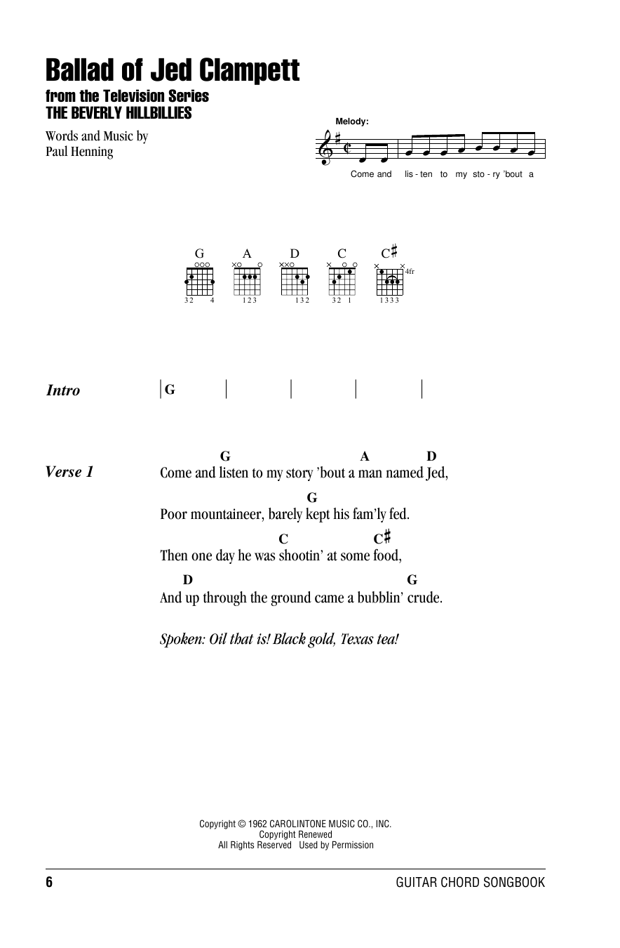 Produktbild zu: Ballad Of Jed Clampett (from The Beverly Hillbillies)