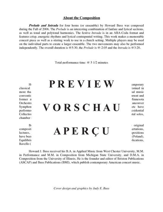 Produktgalerie: Seite 3 von 21 Prelude and Intrada , , (4 Hörner oder Ensemble)