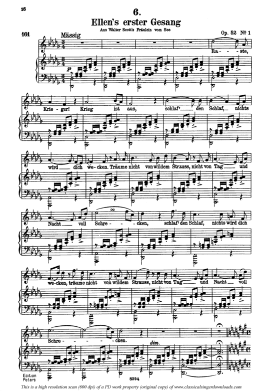 Product picture to: Ellen's Gesang I, D.837Franz Schubert