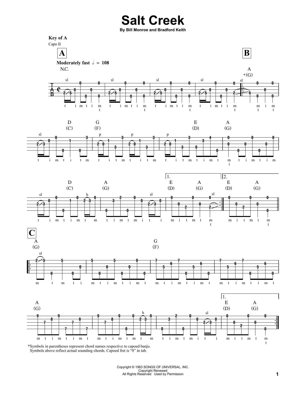 Produktgalerie: Seite 1 von 1 Salt Creek, Bill Monroe, Banjo