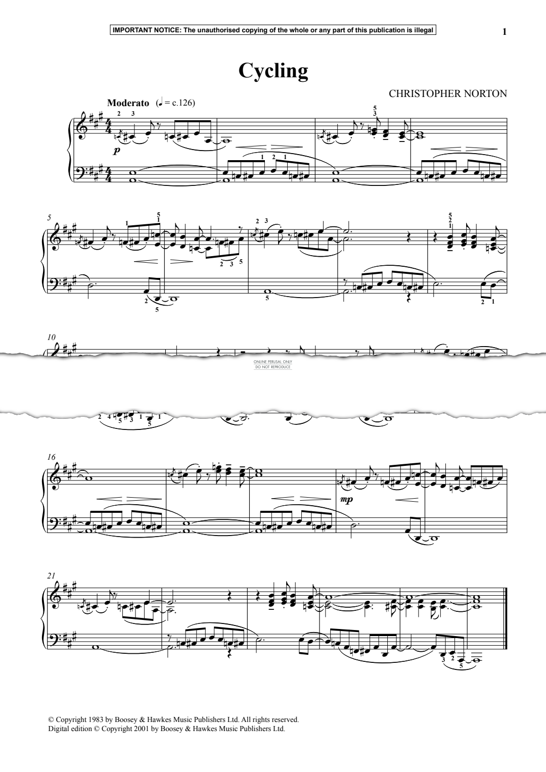 Produktgalerie: Seite 1 von 1 Cycling, Christopher Norton, Klavier