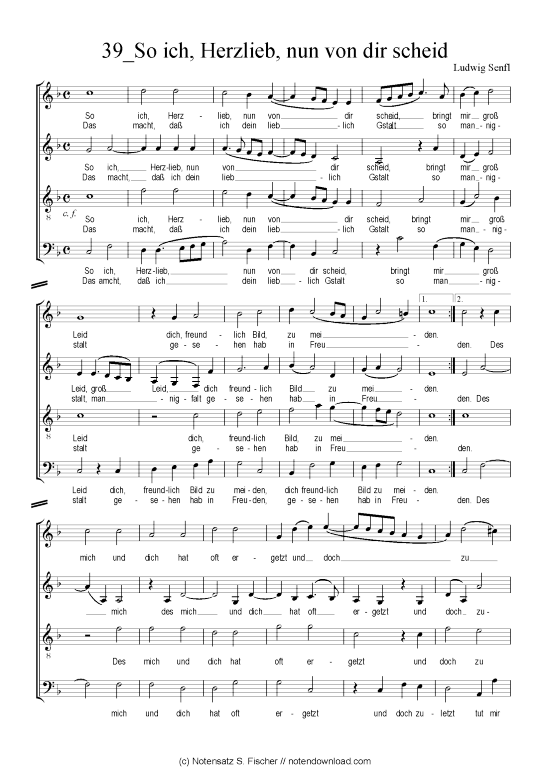 Produktbild zu: So ich, Herzlieb, nun von dir scheid Ludwig Senfl (1486-1542)