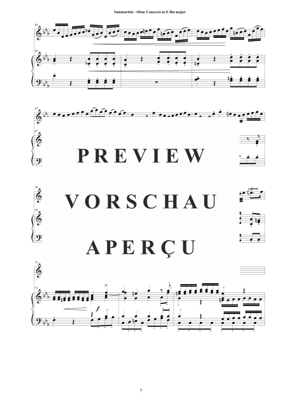Produktgalerie: Seite 8 von 11 Oboen Konzert in Es-Dur, , Oboe und Cembalo/Klavier