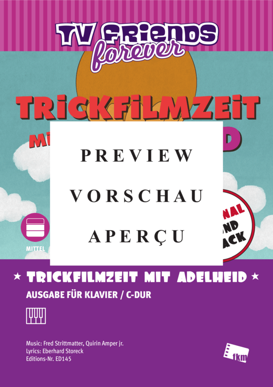 Product gallery: Page 2 of 6 Trickfilmzeit mit Adelheid - Main theme from the TV series Trickfilmzeit mit Adleheid (1974) , , Piano Solo