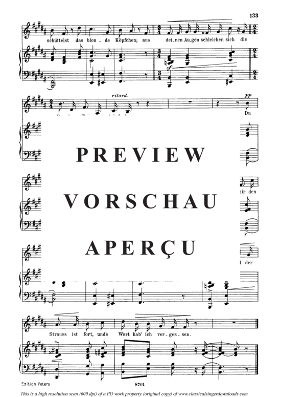 Product gallery: Page 3 of 3 Allnächtlich im Traume, Op 48 No.14, , Medium Voice and Piano