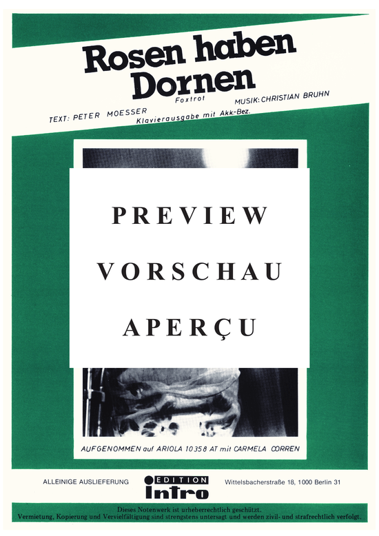 gallery: Rosen haben Dornen , Corren, 	Carmela, (Klavier + Gesang)