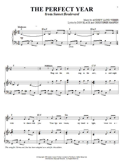 Produktbild zu: The Perfect Year (from Sunset Boulevard)