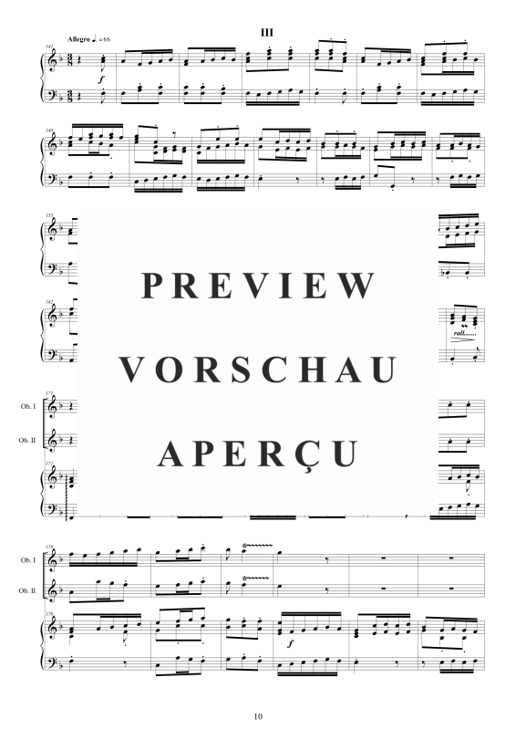 Produktgalerie: Seite 11 von 11 Oboe Concerto No.3 in F-Dur Op.9, , 2 Oboen und Cembalo