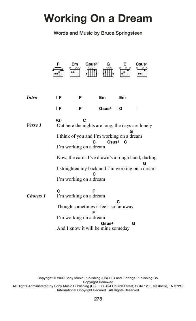 Produktgalerie: Seite 1 von 1 Working On A Dream, Bruce Springsteen, Gitarre