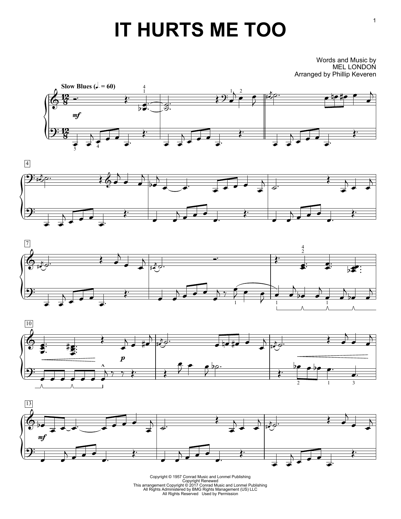 Product gallery: Page 1 of 1 It Hurts Me Too (arr. Phillip Keveren), Elmore James