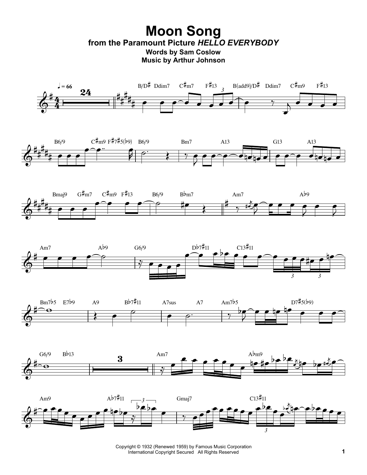 Product gallery: Page 1 of 1 Moon Song, Buddy DeFranco
