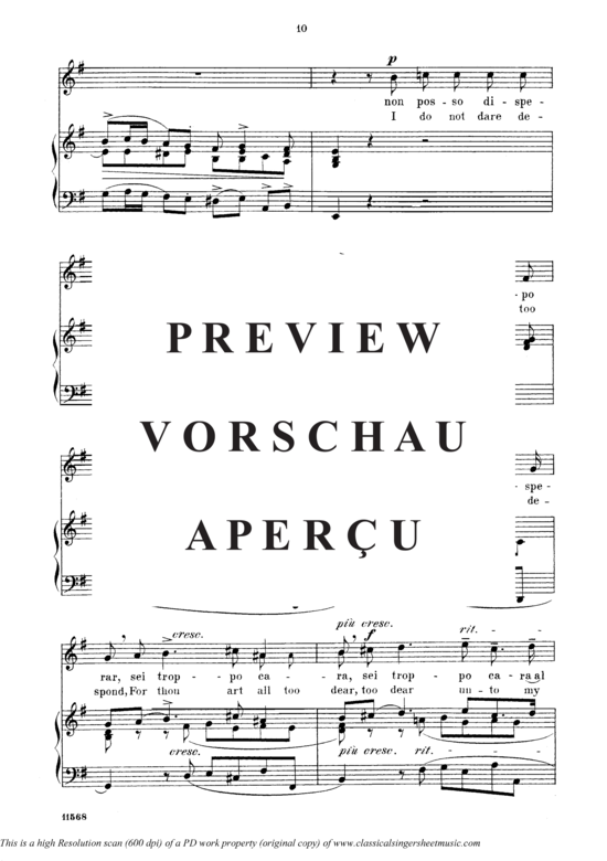 Product gallery: Page 6 of 7 Non posso disperar, Parisotti, Alessandro, Medium Voice and Piano