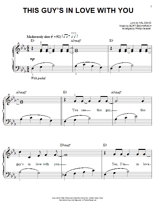 Produktbild zu: This Guy's In Love With You (arr. Phillip Keveren)