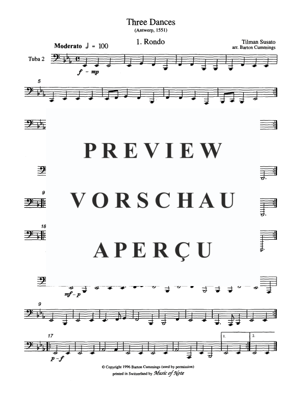 Produktgalerie: Seite 10 von 10 Drei Tänze, , Tuba Quartett EETT