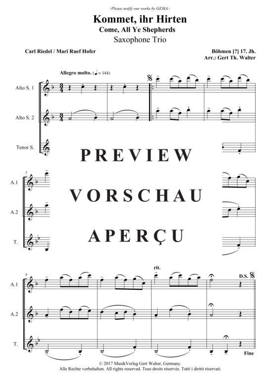 Produktbild zu: Kommet, ihr Hirten Traditional