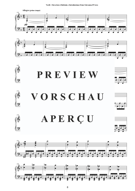 Produktgalerie: Seite 9 von 11 Ouvertüre (Sinfonia e Introduzione) aus Giovanna d'Arco - Klavier Version, , Klavier Solo