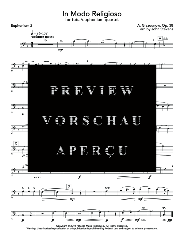 Product gallery: Page 11 of 11 In Modo Religioso, , (Tuba QuartetEETT)