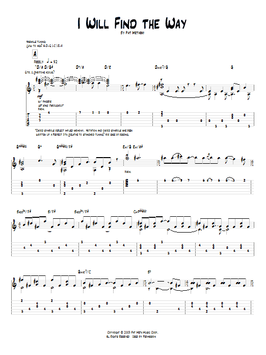 Product gallery: Page 1 of 1 I Will Find The Way, Pat Metheny
