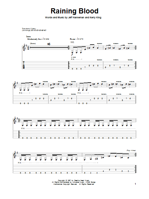 Produktgalerie: Seite 1 von 1 Raining Blood, Slayer, Gitarre
