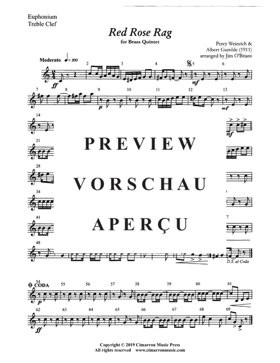 gallery: Red Rose Rag , , (Blechbläser Quintett)