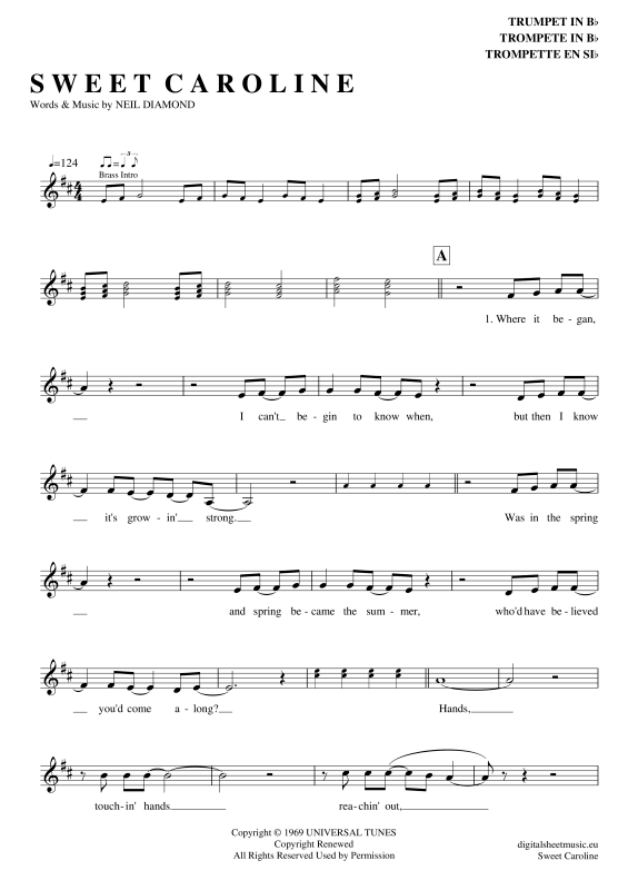 Produktbild zu: Sweet CarolineNeil Diamond