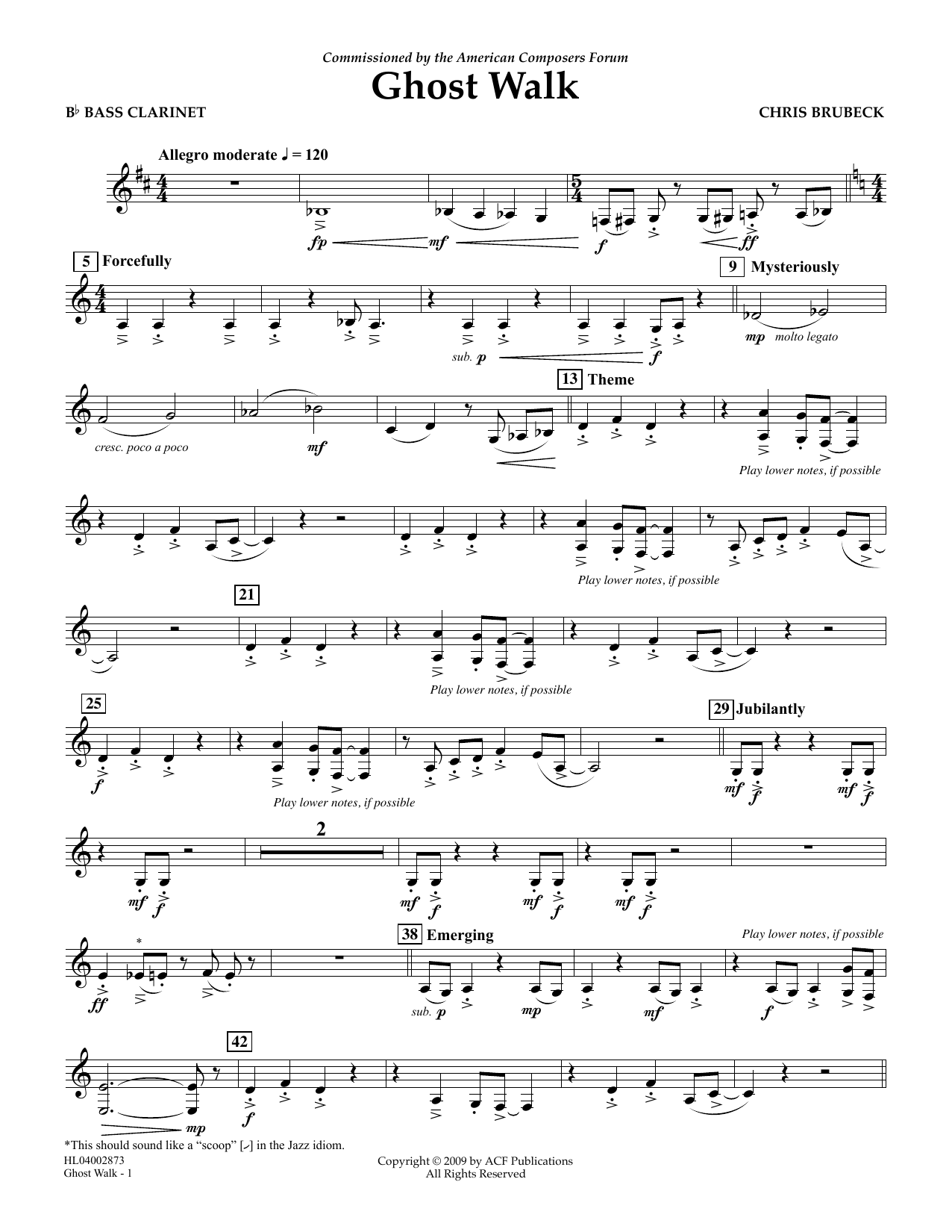 Produktbild zu: Ghost Walk - Bb Bass Clarinet