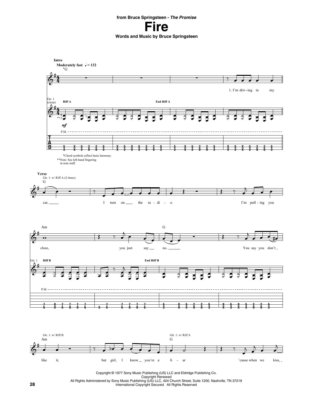 Produktgalerie: Seite 1 von 1 Fire, Bruce Springsteen, Gitarre