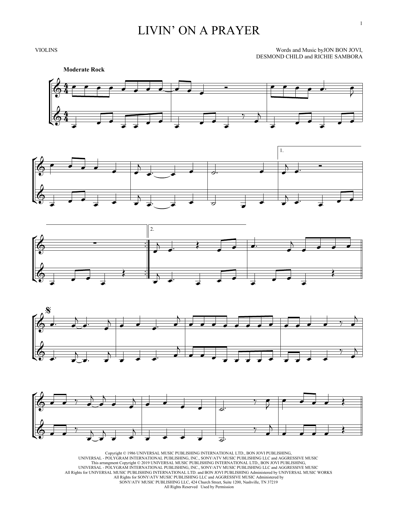 Product gallery: Page 1 of 1 Livin' On A Prayer, Bon Jovi