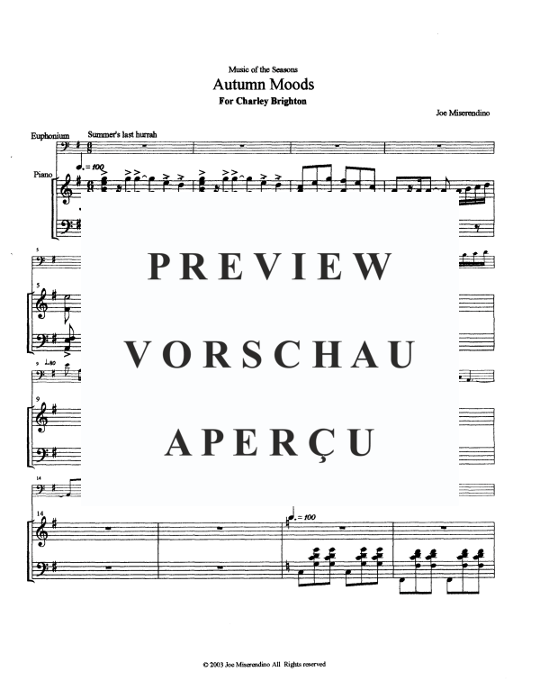 Produktgalerie: Seite 3 von 11 Autumn Moods, , Euphonium und Klavier