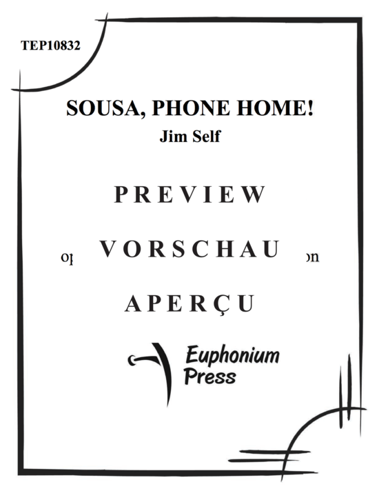 Produktgalerie: Seite 2 von 21 Sousa, Phone Home! , , (Sousaphon/Tuba Duett + opt. Percussion)