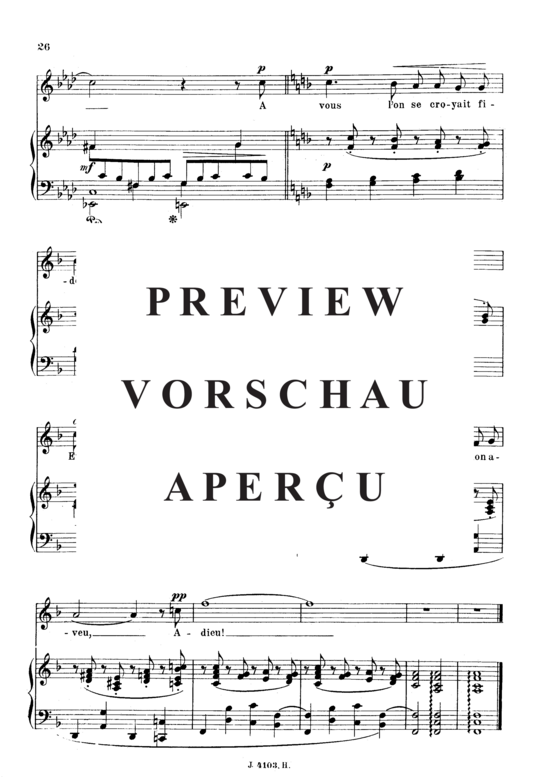 gallery: Poème d´un jour (Adieu) , ,  Op.21 No.3 (Gesang hoch + Klavier)