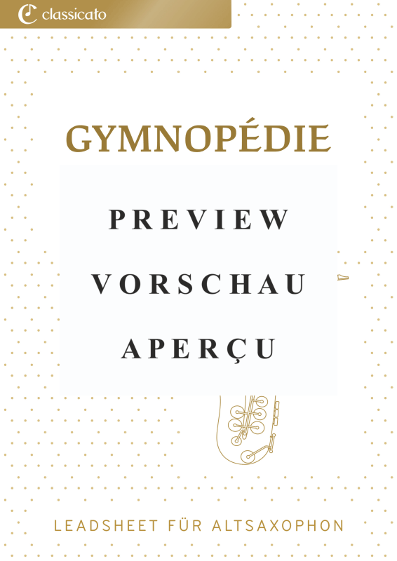 Produktgalerie: Seite 2 von 6 Gymnopédie n° 1 - Leicht vereinfachte Fassung, , Alt Saxophon Solo und Akkorde