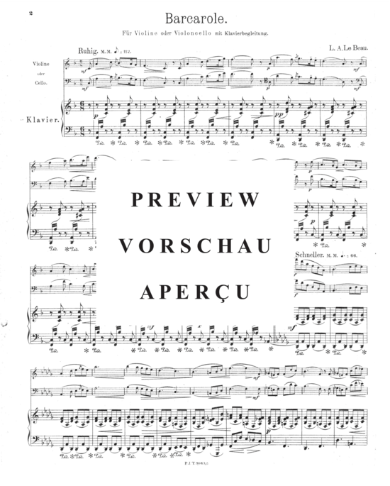 gallery: Barcarole , , (Violine + Klavier)
