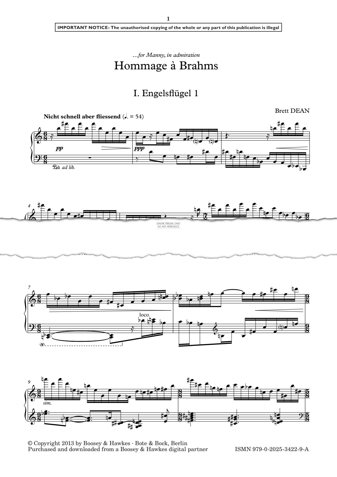 gallery: Hommage à Brahms - I, Brett Dean