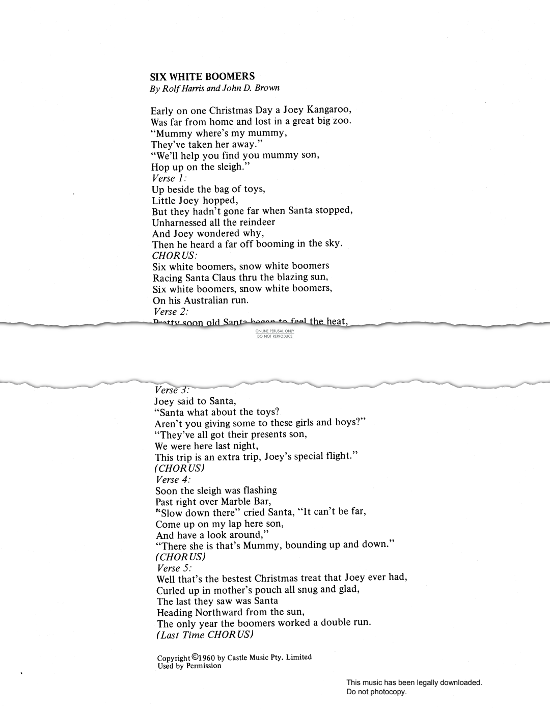 gallery: Six White Boomers, Rolf Harris